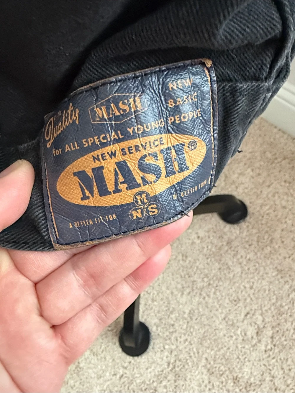 Ash Black Denim Vest